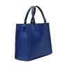Жіноча сумка із натуральної гладкої шкіри синього кольору Facebag