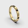 Обручка у жовтому золоті, з чорними діамантами 247561622
