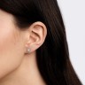 Серьги-трансформеры из белого золота с бриллиантами 331701121