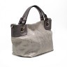 Жіноча Італійська сумка Ripani із натуральної шкіри сірого кольору з імітацією шкіри змії