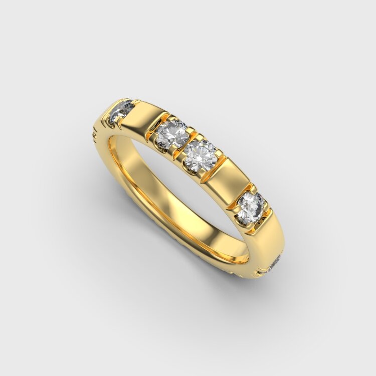 Обручка у жовтому золоті, з діамантами 247551621