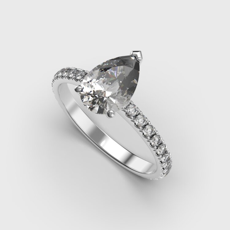 Каблучка у білому золоті, з діамантами 248771121