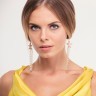 Серьги Misis с белым топазом 