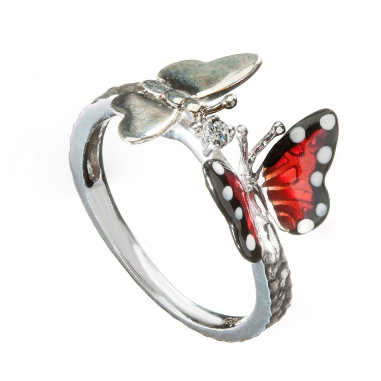Перстень Roberto Bravo Monarch Butterfly з фіанітом