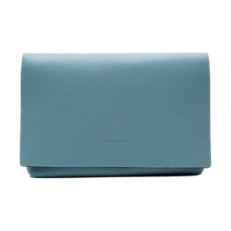 Жіноча Італійська сумка Ripani з натуральної шкіри блакитного кольору.