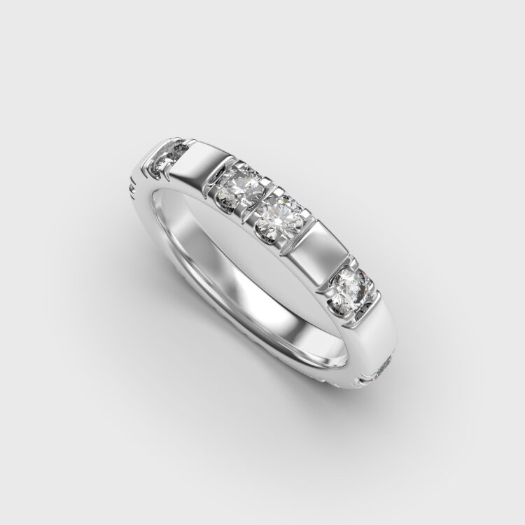 Обручка у білому золоті, з діамантами 247541121