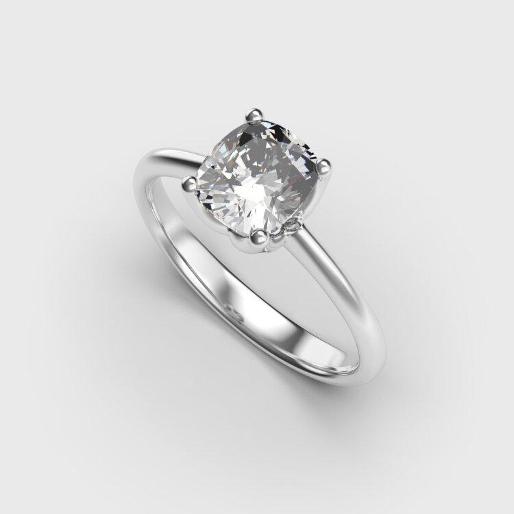 Каблучка у білому золоті, з діамантом 248811121