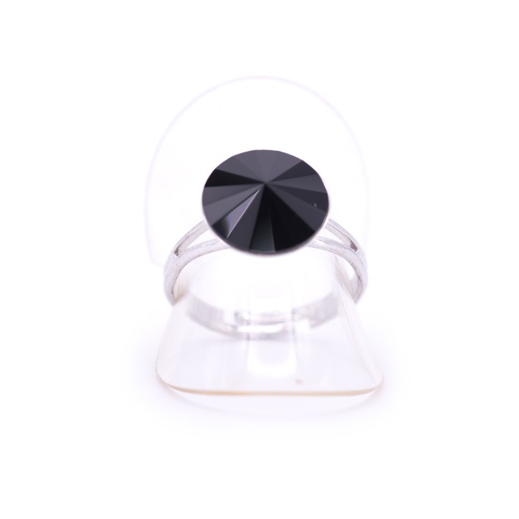 Женское кольцо из стали с кристаллами темно-синего цвета  Jablonec