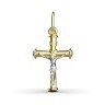Крестик "Дитячий" з комбінованого золота, з діамантами 11201122