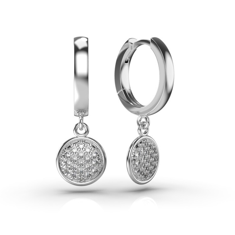 Серьги из белого золота с бриллиантами 318461121