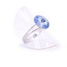 Жіноче кільце із сталі з кристалами блакитного кольору Jablonec