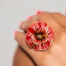 Кольцо Misis в форме крупного цветка с фианитами