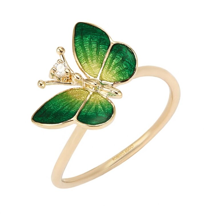 Кольцо Roberto Bravo Noah's Ark с эмалью и бриллиантом