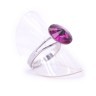 Женское кольцо из стали с кристаллами фиолетового цвета  Jablonec