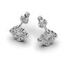 Серьги из белого золота с бриллиантами 323101121