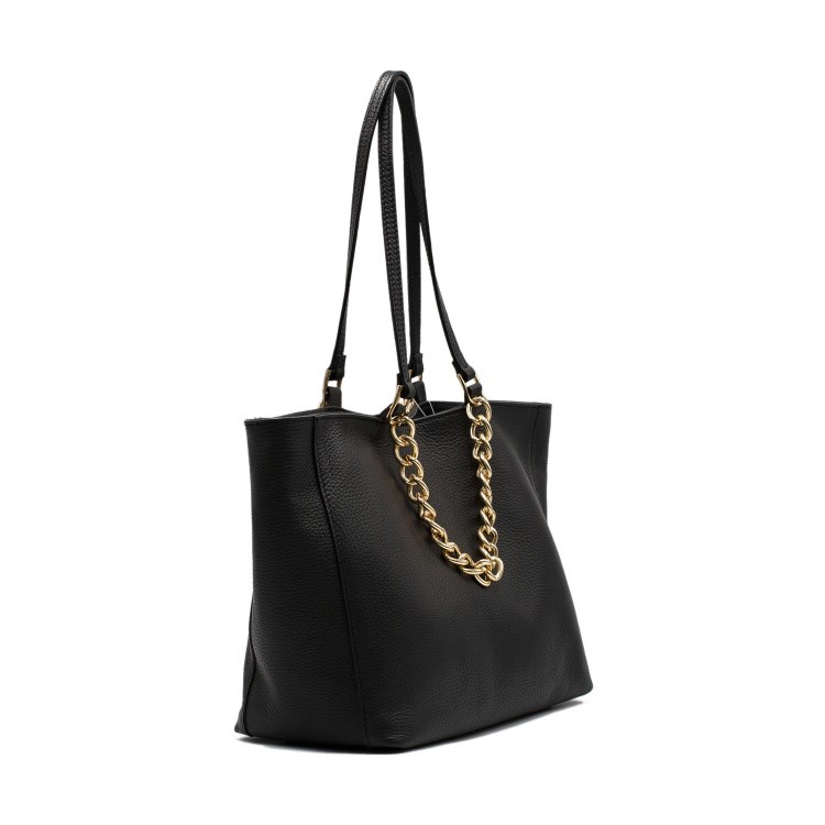 Жіноча сумка із натуральної гладкої шкіри чорного кольору Facebag