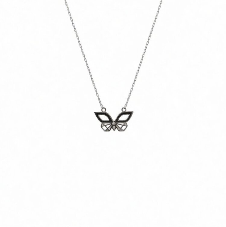 Кольє White Dreams з чорною емаллю та діамантом GMXP1010-CZ