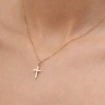 Крестик из красного золота 110912400