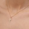 Крестик из красного золота 110912400