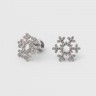 Серьги «Снежинки» из белого золота с бриллиантами 311951121