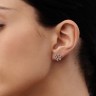 Серьги «Снежинки» из белого золота с бриллиантами 311951121