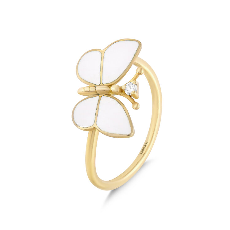 Каблучка White Dreams з емаллю та діамантом WDXR0017-00