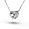 Кольє "Серце" з білого золота, з діамантами 722201121