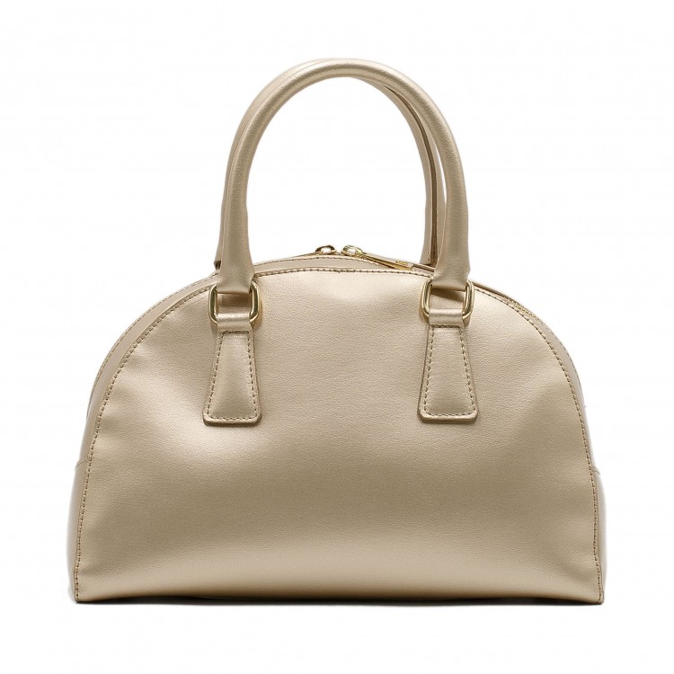 Жіноча сумка із натуральної шкіри золотистого відтінку Facebag