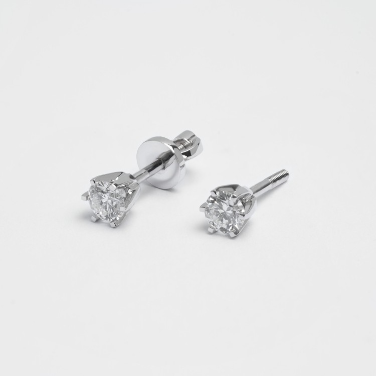 Серьги из белого золота с бриллиантами 331551121