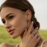 Серьги из желтого золота с бриллиантами 333843122