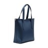 Жіноча сумка із натуральної гладкої шкіри темно-синього кольору Facebag