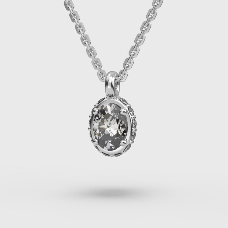 Кольє у білому золоті, з діамантами 749031121