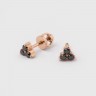 Серьги из красного золота с черными бриллиантами 322512422