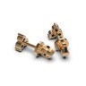Серьги из красного золота с черными бриллиантами 322512422